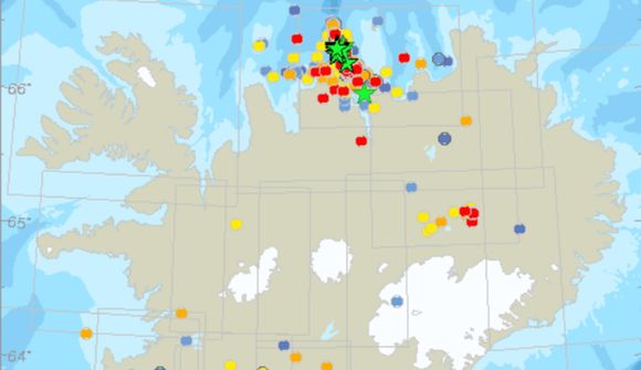 Jörð skelfur enn norður af Siglufirði