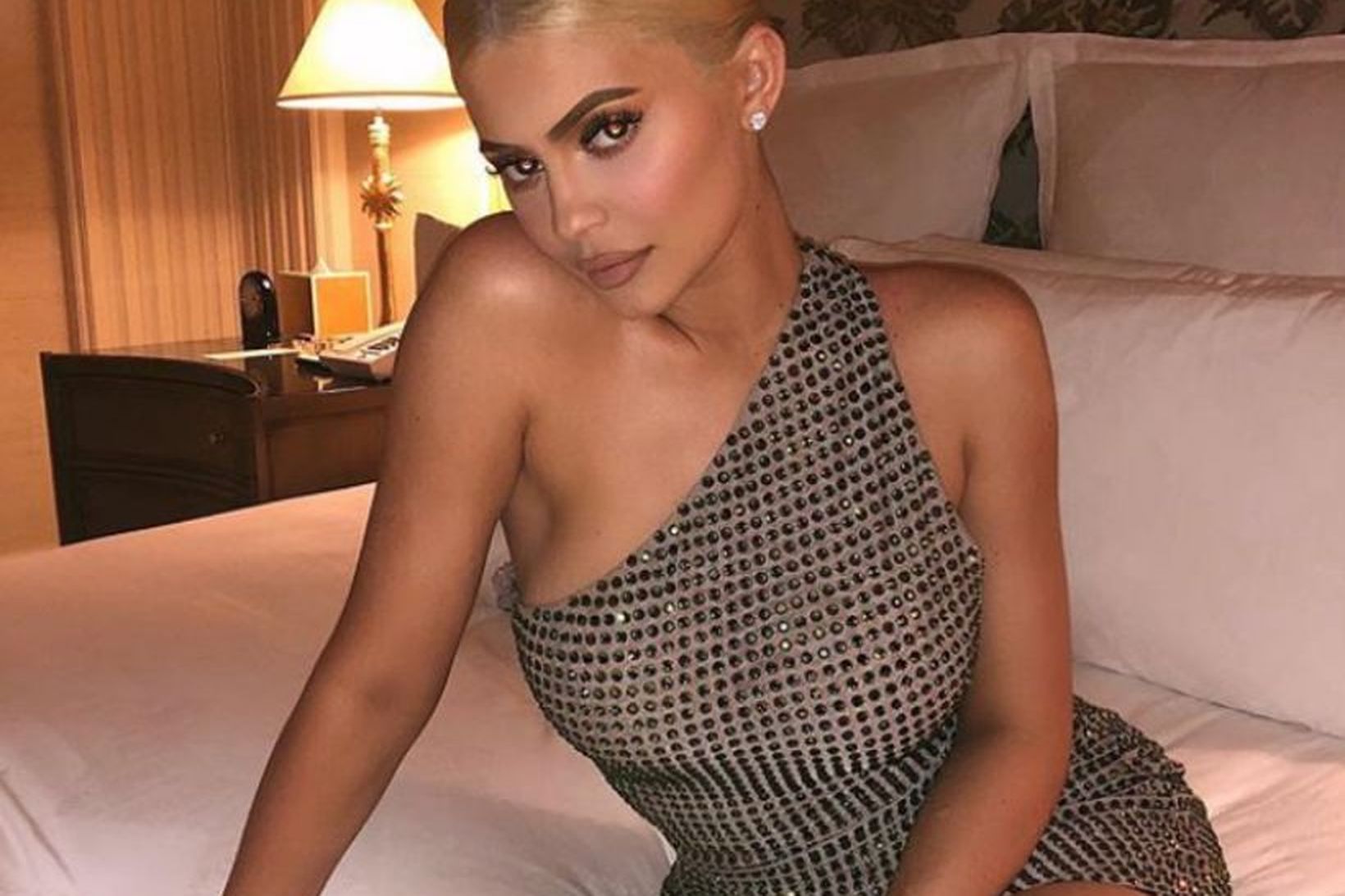 Kylie klæddist vintage Gucci-kjól í Vegas um helgina.