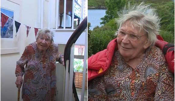 Níræð hetja gengur fyrir heilbrigðisstarfsfólk