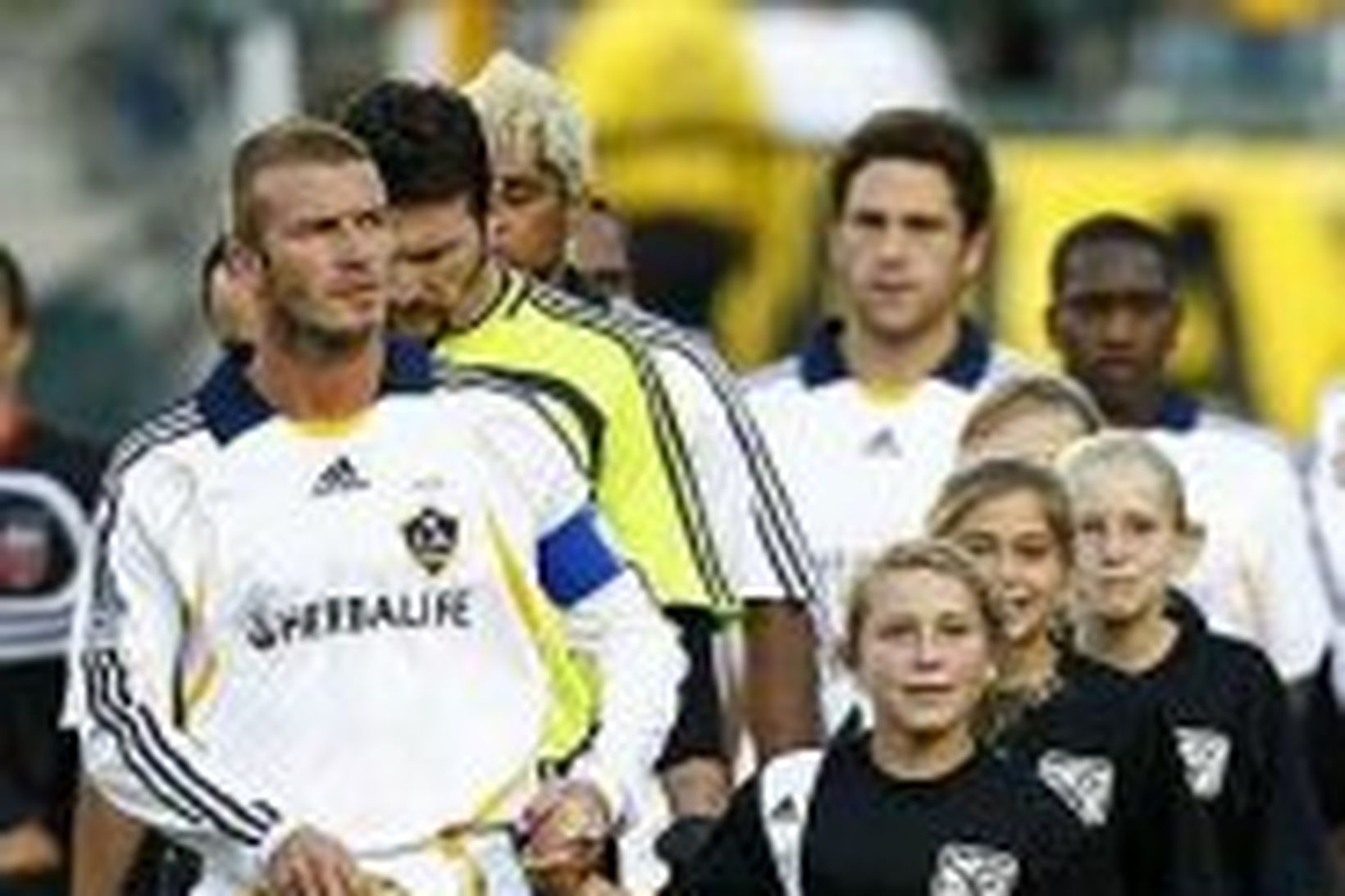 David Beckham var fyrirliði Galaxy í leiknum í nótt.