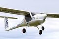 Straumur Rafmagnsflugvélin TF-KWH í klifri eftir flugtak.
