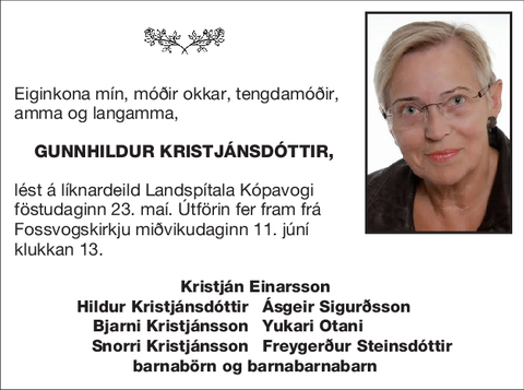 Gunnhildur Kristjánsdóttir,