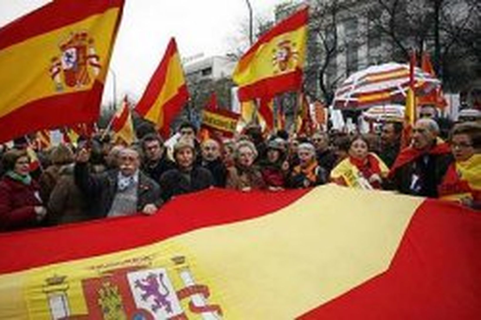 Mótmæli gegn ETA í Madrid þann 3. febrúar sl.