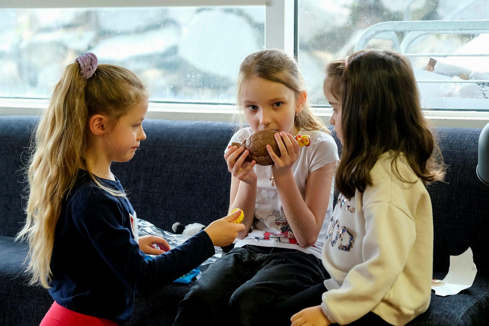 Móttökur Samtökin Flóttafólk hafa útvegað börnum frá Úkraínu ný föt, …