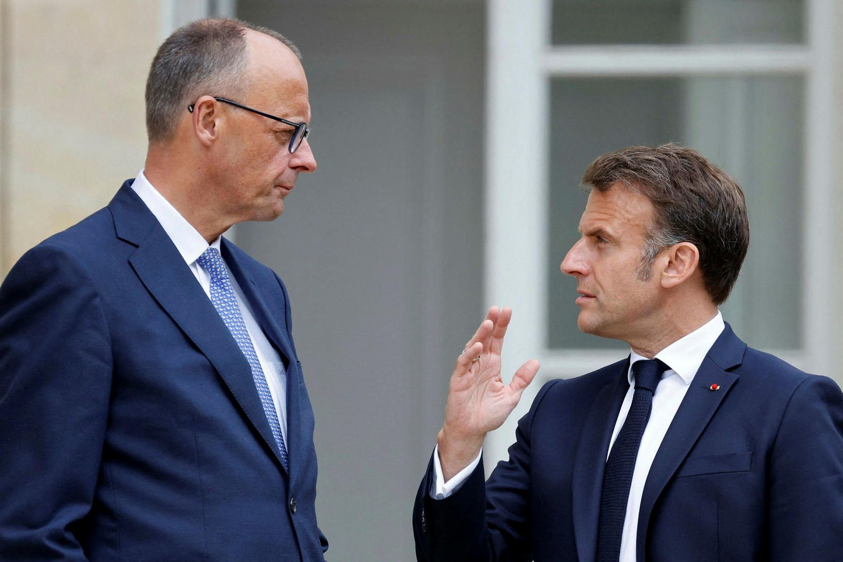 Merz og Macron hittust í París í dag.