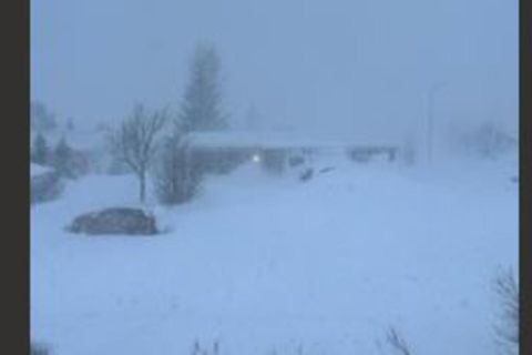 The avalanche hit houses and swept up cars.