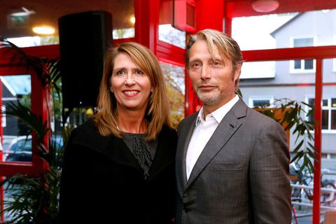 Director of RIFF Hrönn Marinósdóttir with actor Mads Mikkelsen who received an honorary award.
