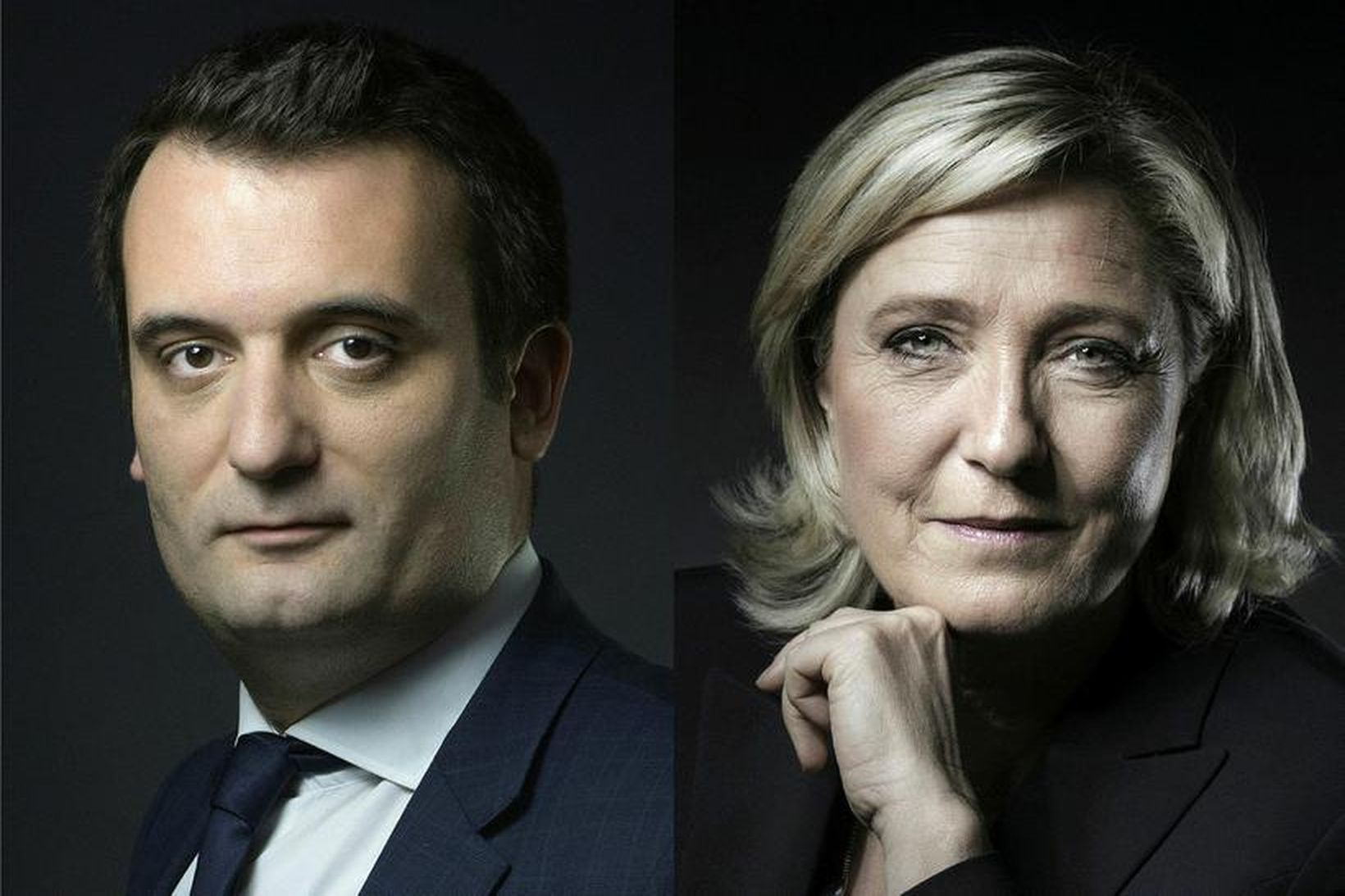 Florian Philippot og Marine Le Pen.