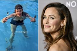 Jennifer Garner elskar að leika sér í sundi með börnunum.