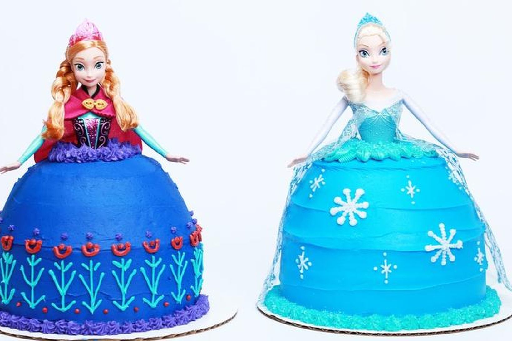 Anna og Elsa úr myndinni Frozen taka sig vel út …