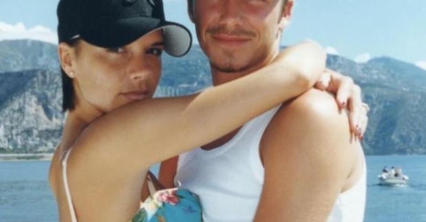 Victoria og David Beckham voru ástfangin árið 1997.