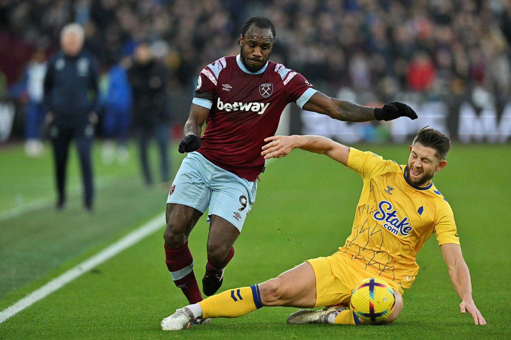 Michail Antonio skoraði tvennu í gærkvöldi.