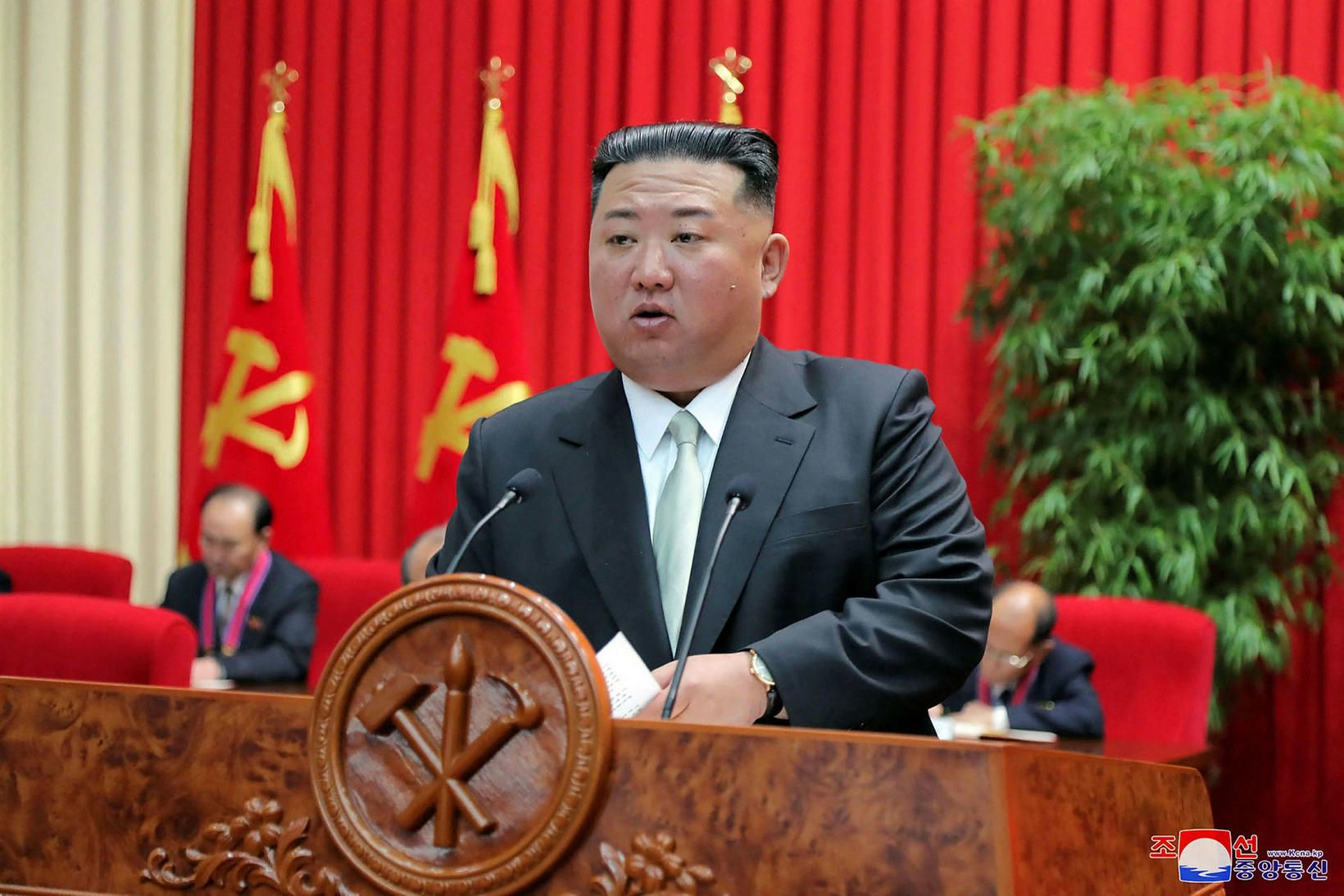 Kim Jong-un, leiðtogi Norður-Kór­eu.