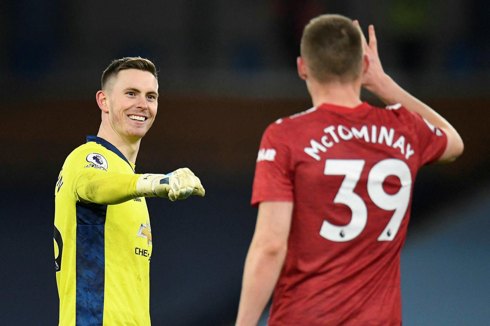 Dean Henderson hefur staðið sig vel í marki Manchester United.