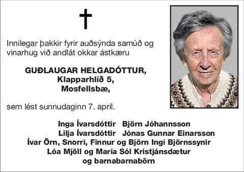 Guðlaugar Helgadóttur,