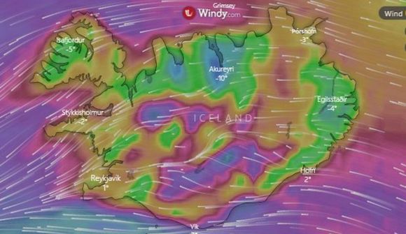 Fylgstu með ofsaveðrinu fara yfir