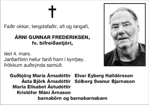 Árni Gunnar Frederiksen,