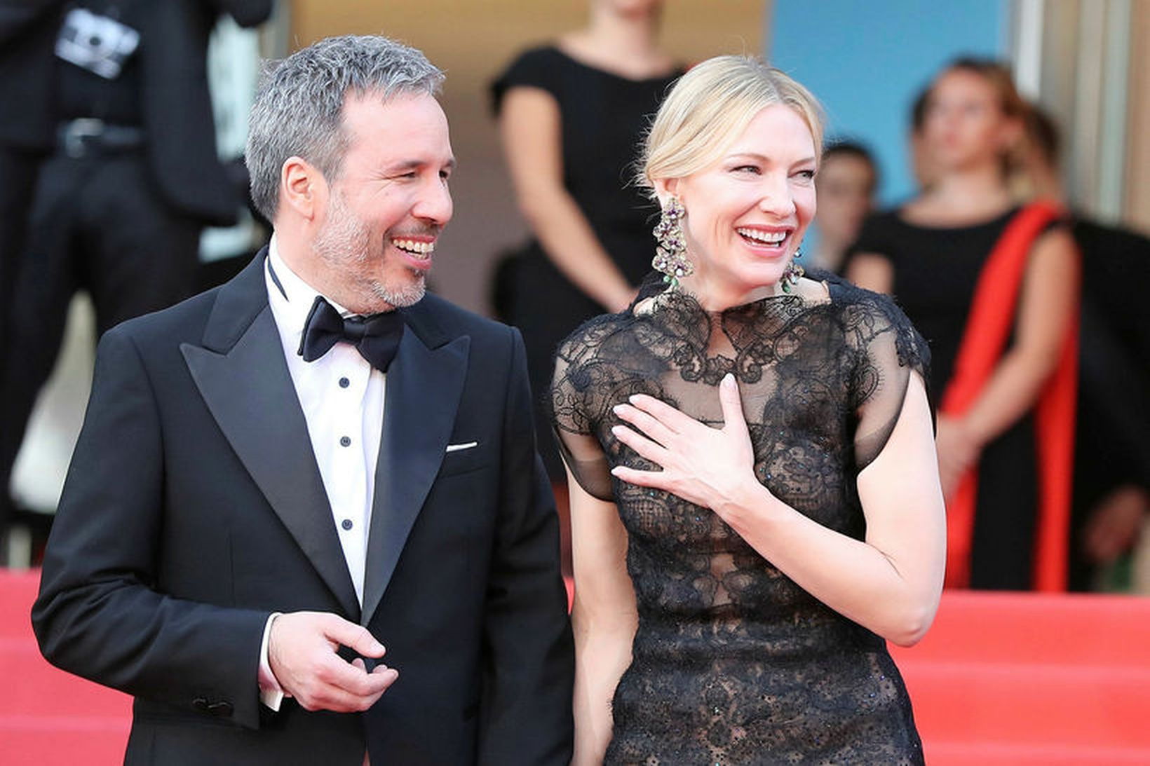 Kanadíski leikstjórinn Denis Villeneuve gekk rauða dreglinn með Cate Blanchett.
