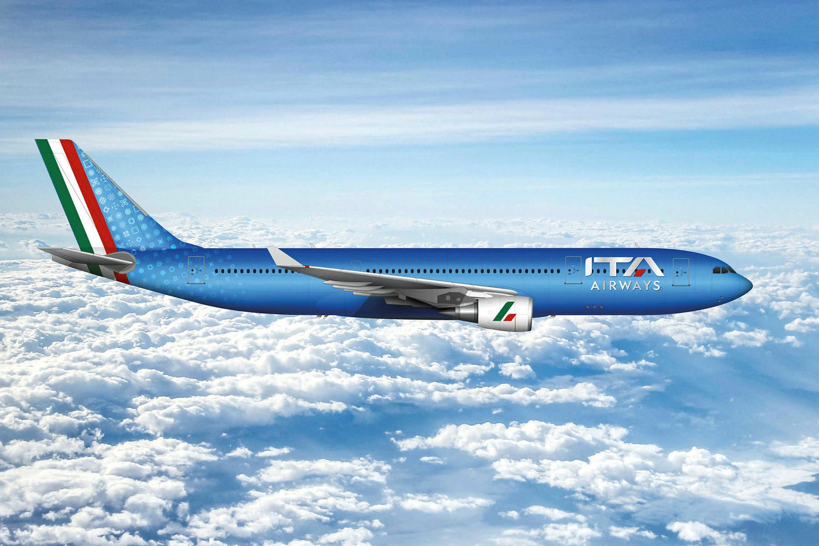 Vélar ITA Airways líta svona út.