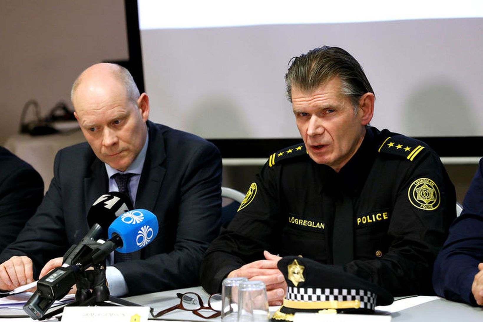 Karl Steinar Valsson, fulltrúi hjá Europol og Grímur Grímsson yfirlögregluþjónn …