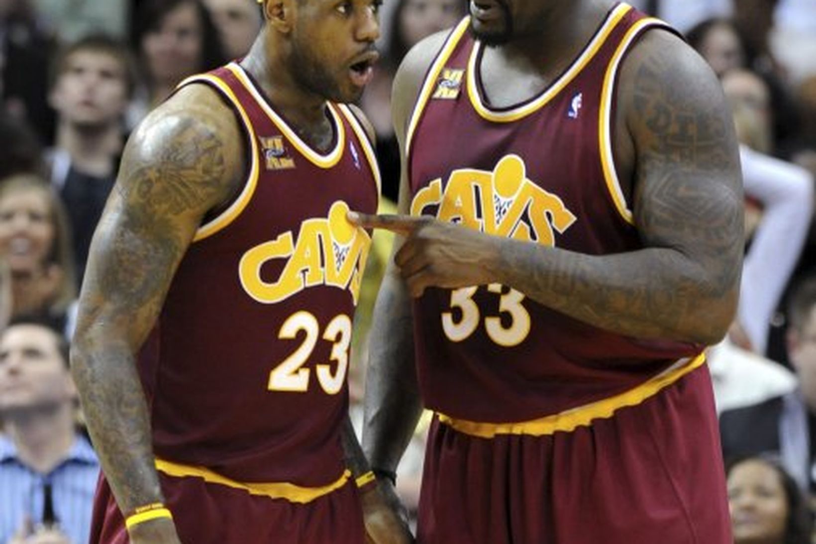 LeBron James og Shaquille O'Neal hafa nú báðir yfirgefið Cleveland.