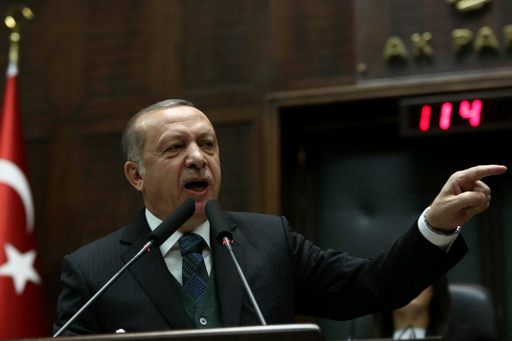 Recep Tayyip Erdogan, forseti Tyrklands, fyrr í mánuðinum.