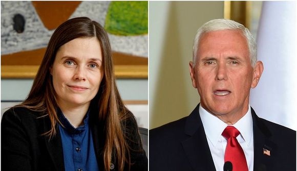 Katrín fundar með Pence