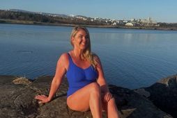 Berglind Guðmundsdóttir kíkti líka í sánu, enda er mikilvægt að dekra við sig á afmælisdaginn.