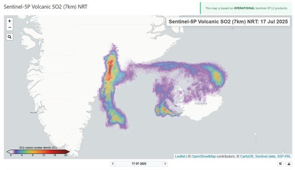 Gosmóðan teygir anga sína til Grænlands