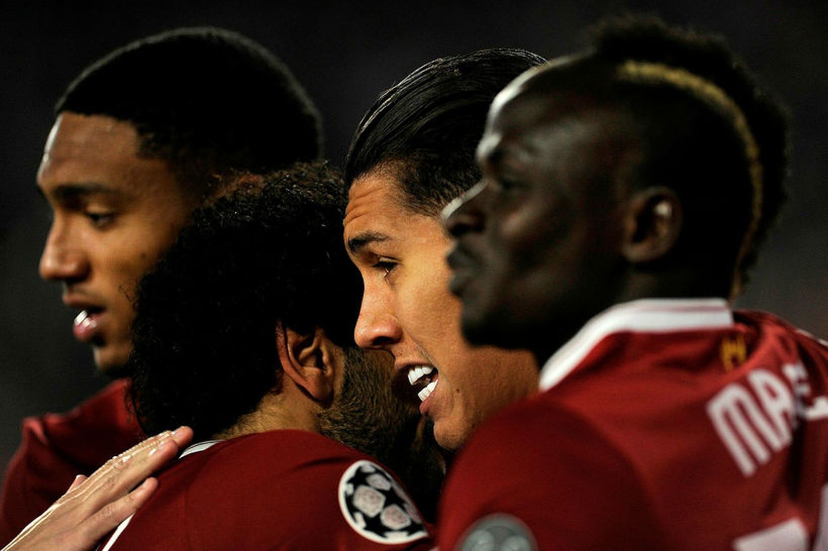 Liðsmenn Liverpool fagna marki Firmino gegn Sevilla í kvöld.