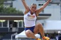 Gull Birna Kristín Kristjánsdóttir á fleygiferð í keppni í langstökki á Smáþjóðaleikunum í Andorra í gær en hún fagnaði öruggum sigri í greininni.