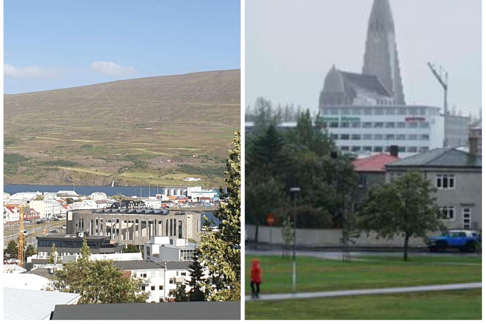 Sól og blíða á Akureyri í dag en þungbúið veður …