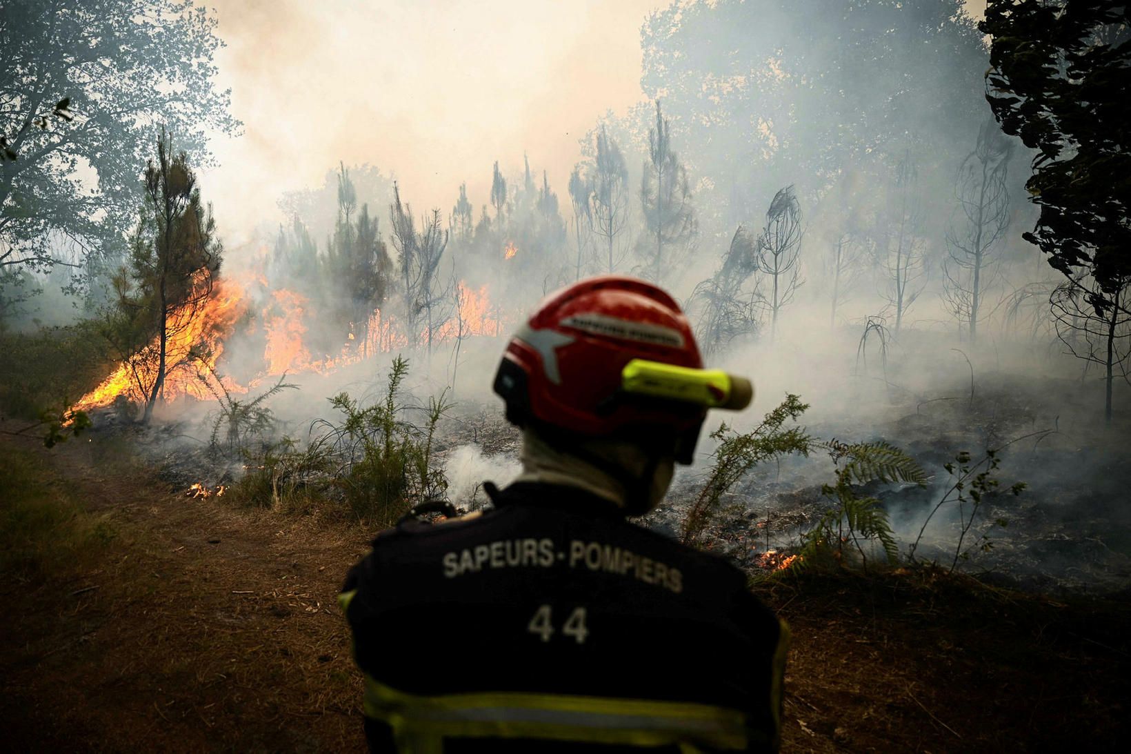 Skógareldar í Frakklandi í júlí.