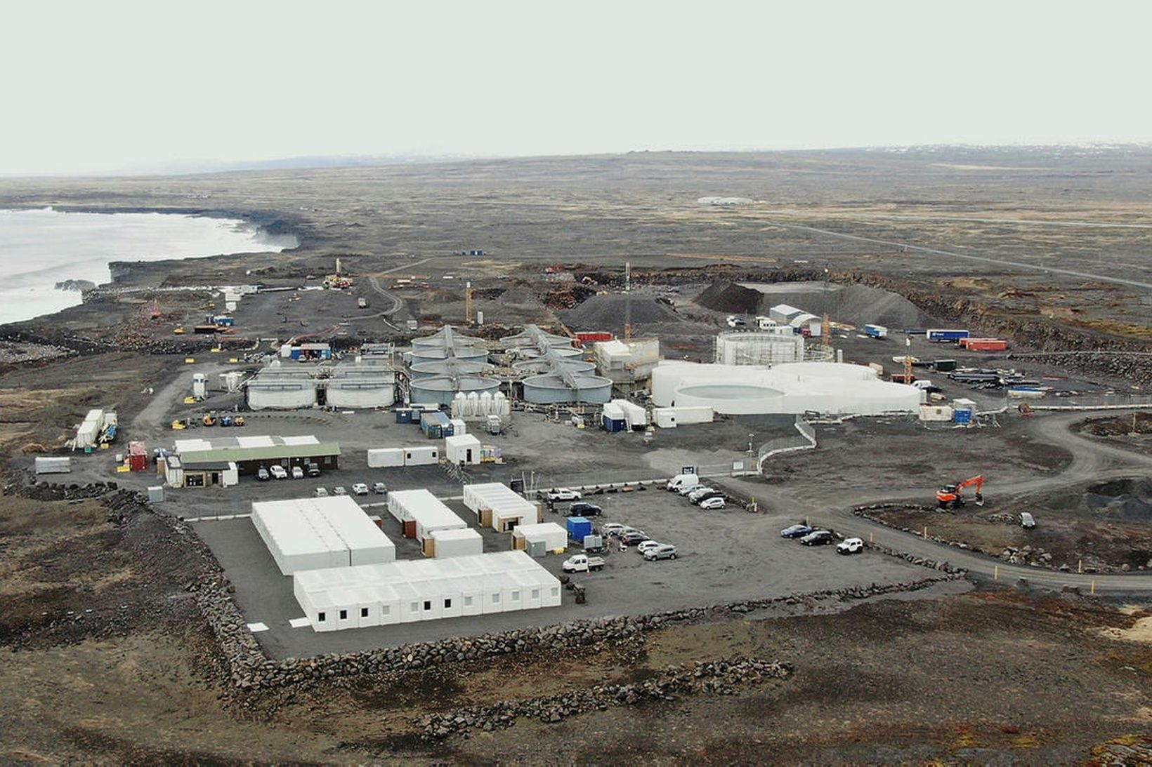 Framkvæmdir First Water vestan við Þorlákshöfn.