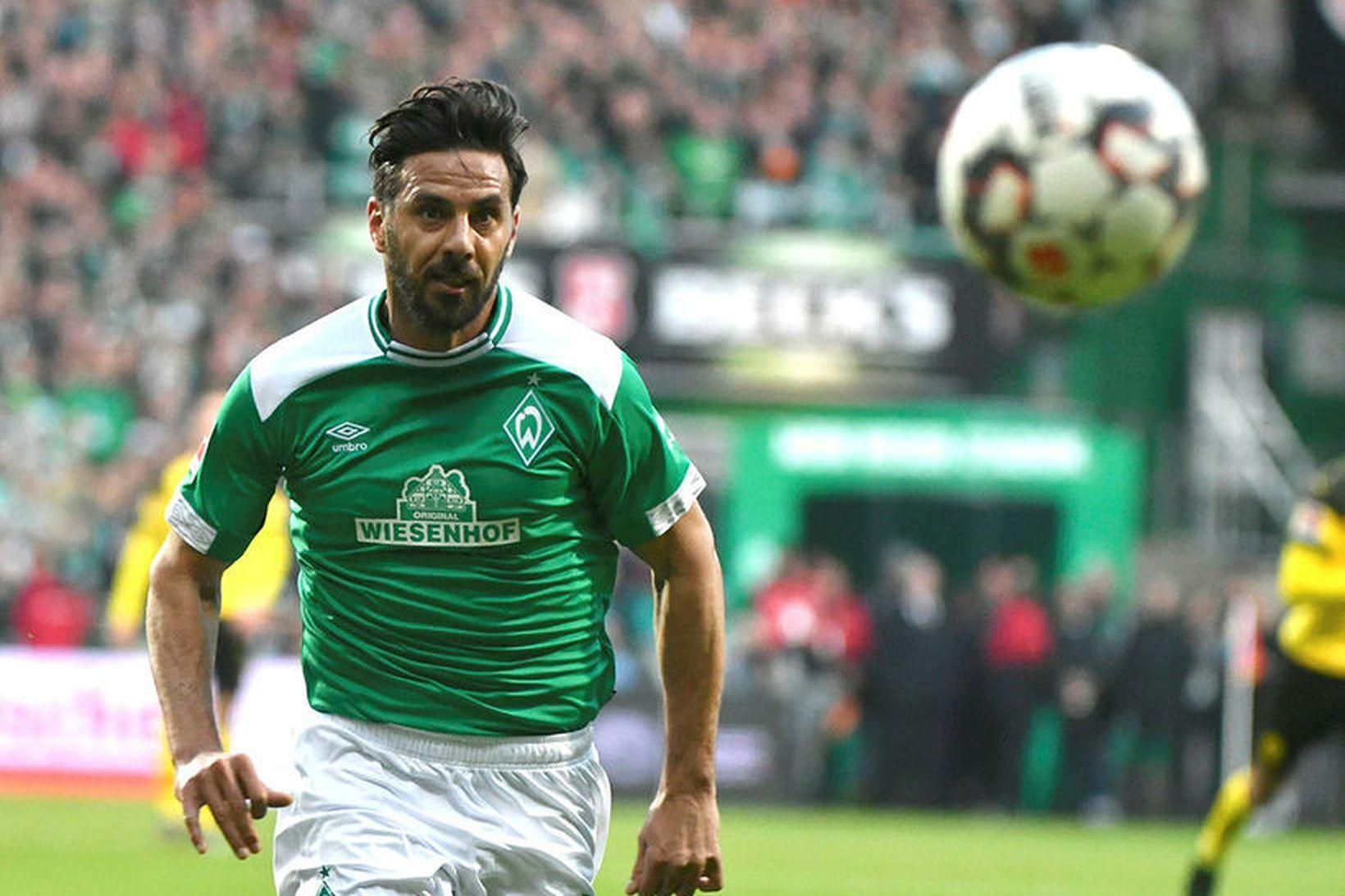 Claudio Pizzaro í leik með Werder Bremen.