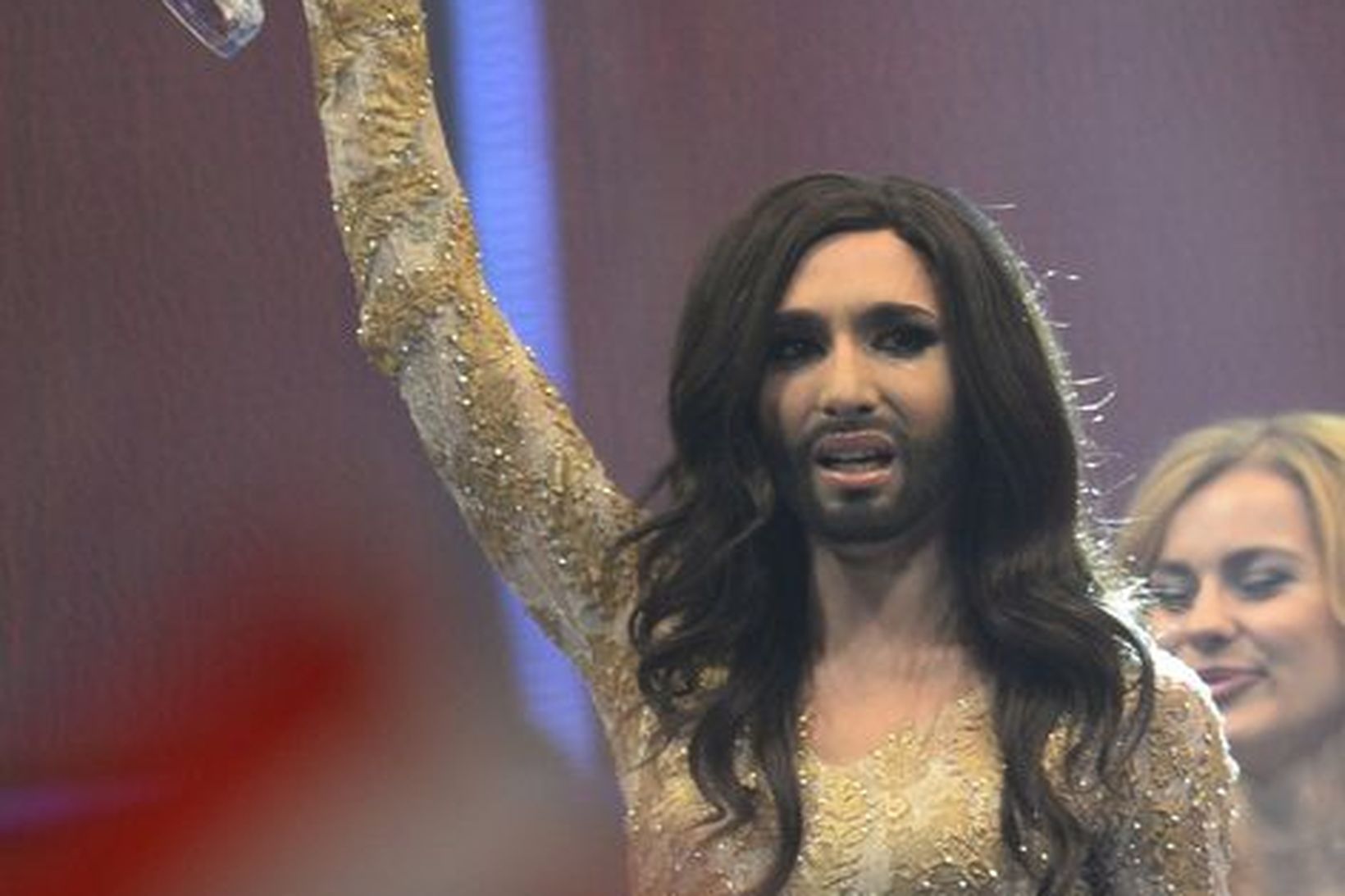 Conchita Wurst sigraði í Eurovision í gær fyrir hönd Austurríkis
