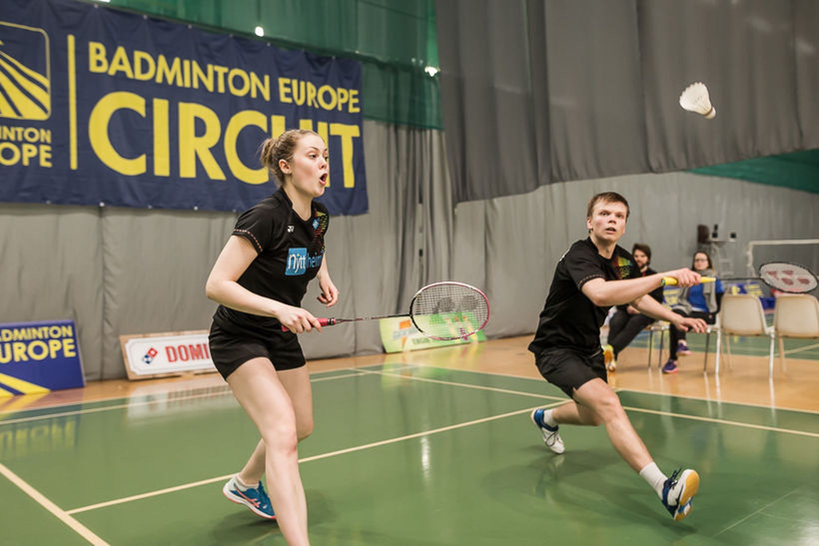Margrét Jóhannsdóttir og Kristófer Darri Finnsson keppa í badminton á …