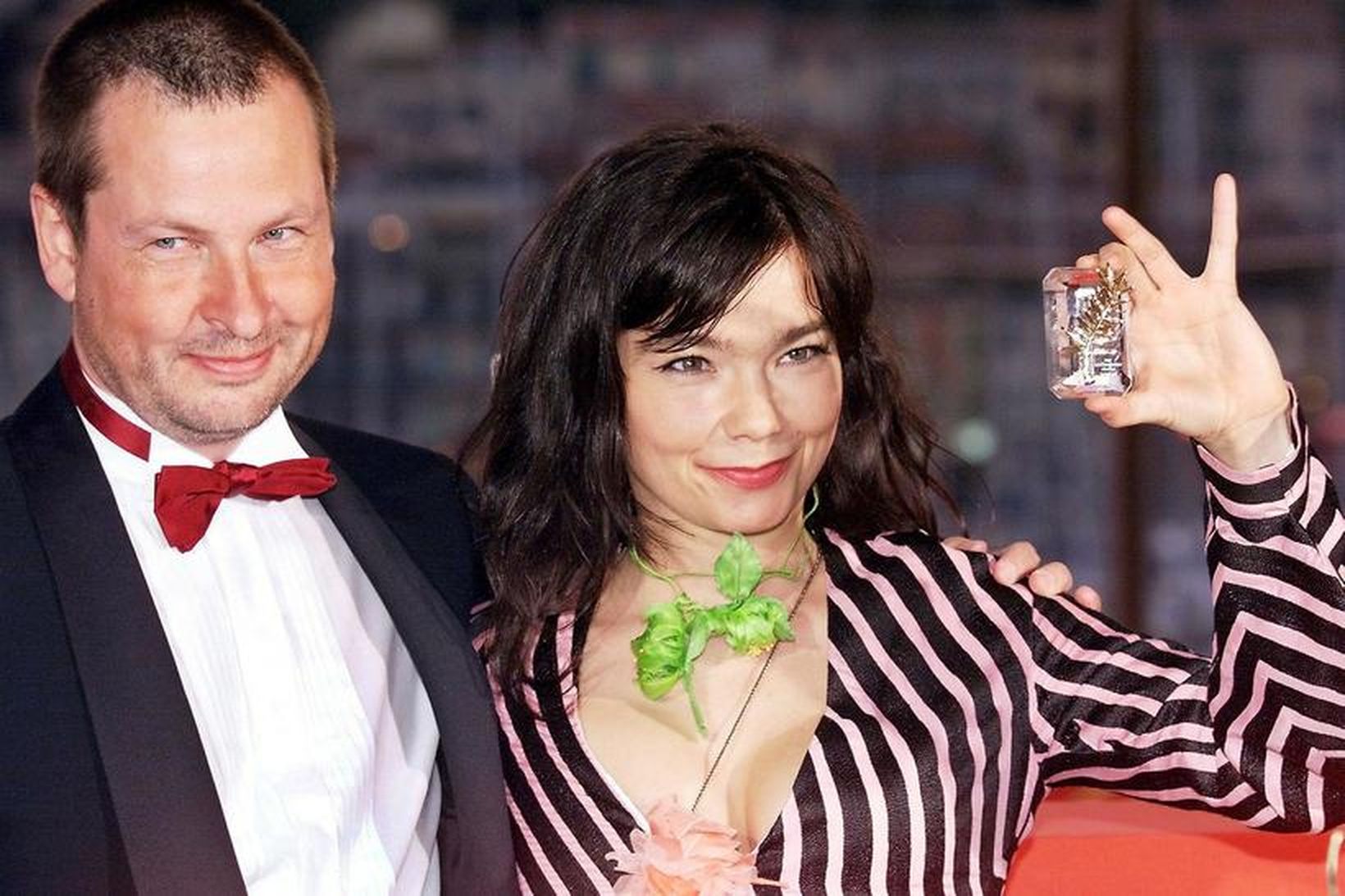 Lars Von Trier og Björk Guðmundsdóttir við frumsýningu Dancer in …
