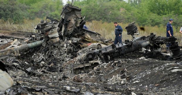 Frá braki MH17.