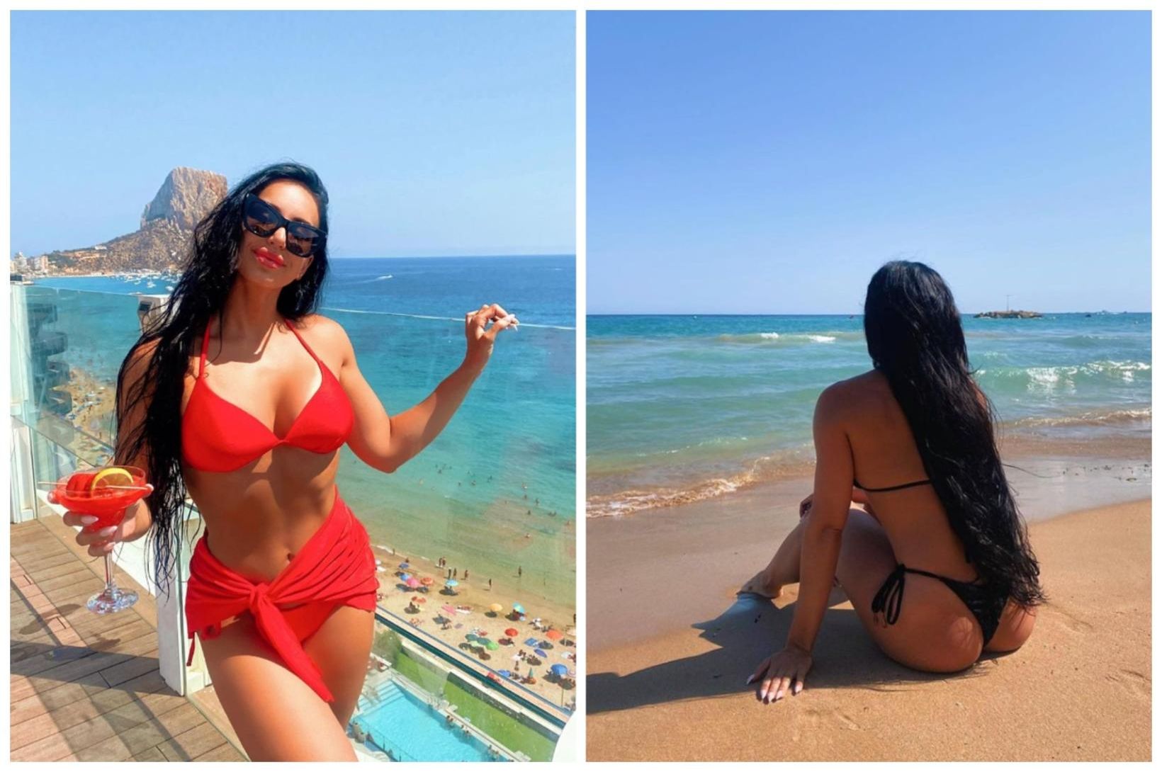 Bára sleikir sólina á Alicante