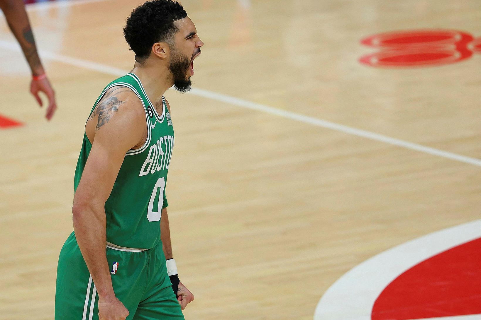 Jayson Tatum átti stórleik í nótt.