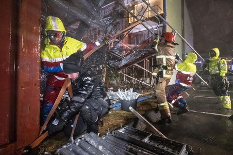 The severe weather kept rescue workers busy.