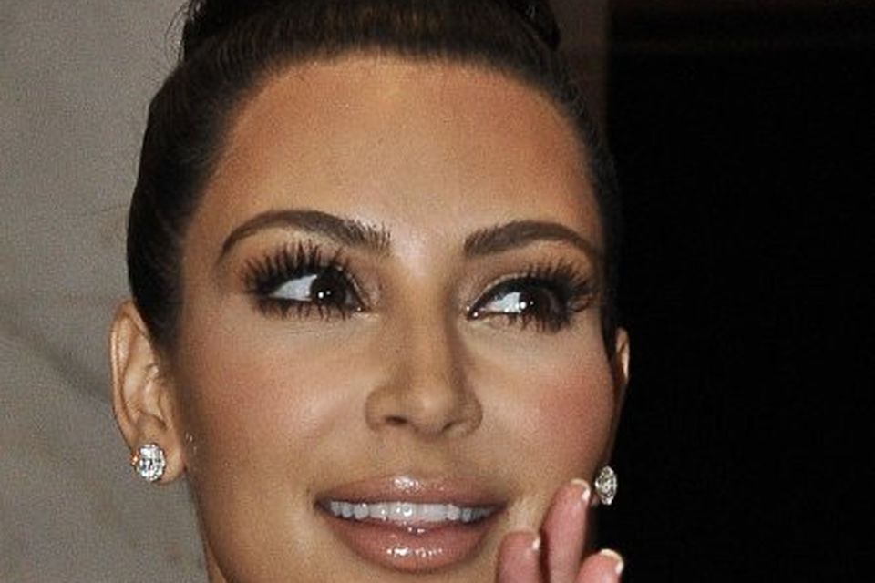 Kim Kardashian eignaðist fyrsta kærastann 12 ára gömul.