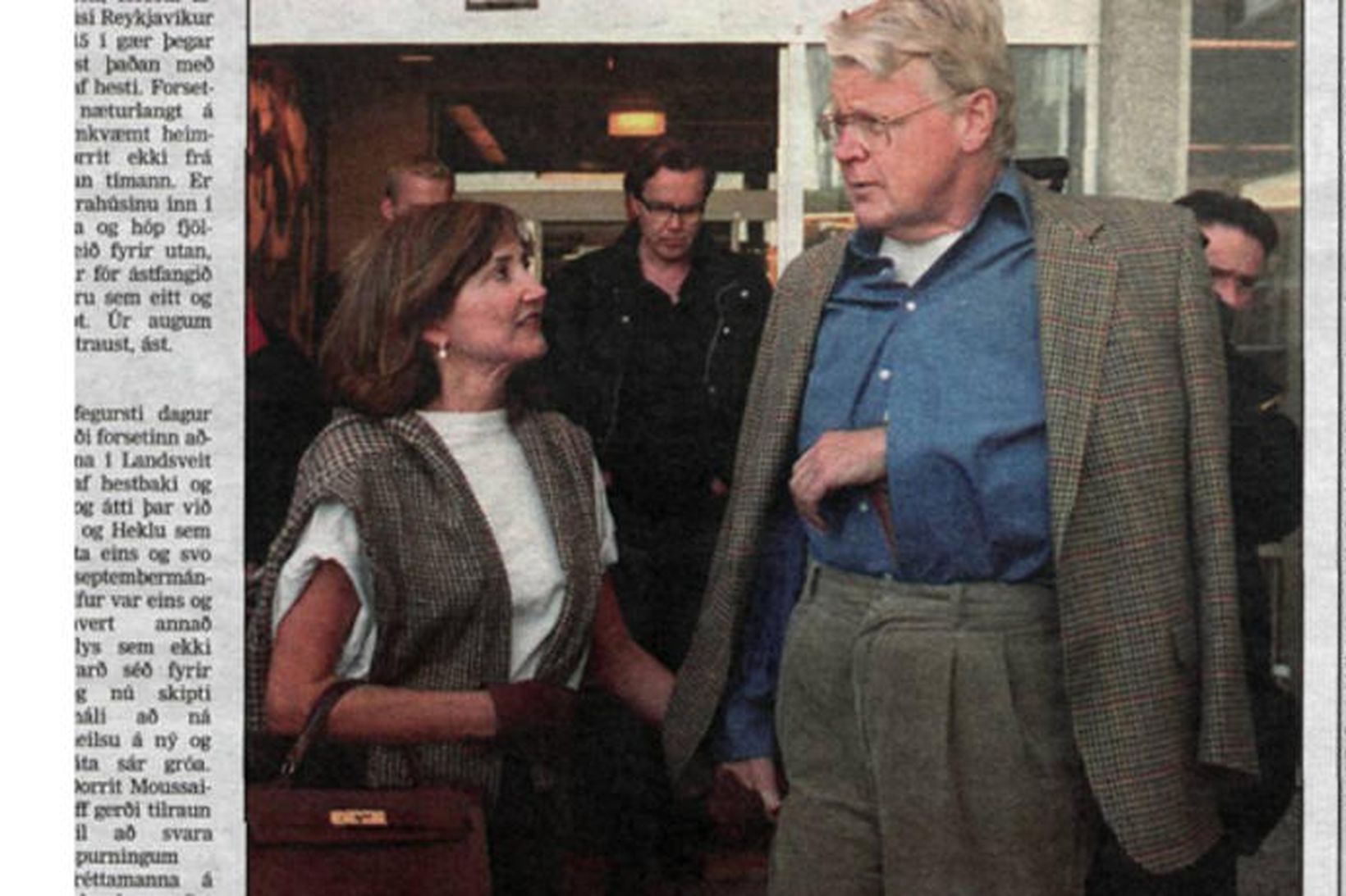 Dorrit og Ólafur klæddu sig í stíl árið 1999. Þessi …