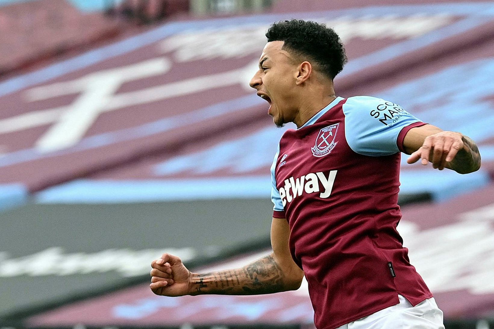 Jesse Lingard er í láni hjá West Ham frá Manchester …