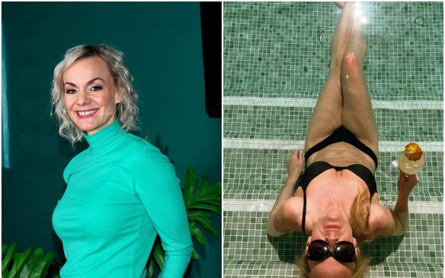 Draumafrí Gunnu Dísar á Ibiza virðist vera eintöm slökun og gleði.