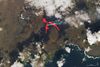 NASA's satellite image of the eruption