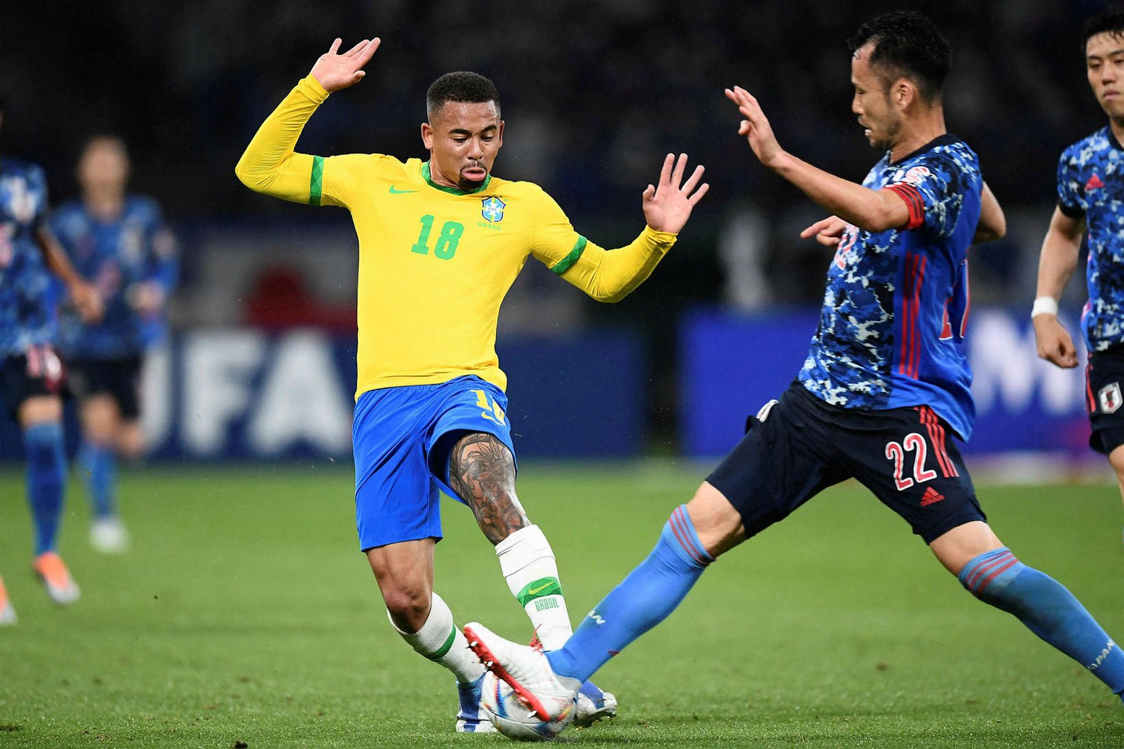 Gabriel Jesus hefur spilað með brasilíska A-landsliðinu frá 2016.