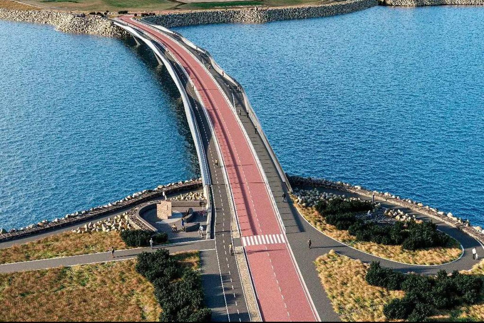 Brúin er ætluð fyrir almenningssamgöngur, ásamt gangandi og hjólandi umferð. …