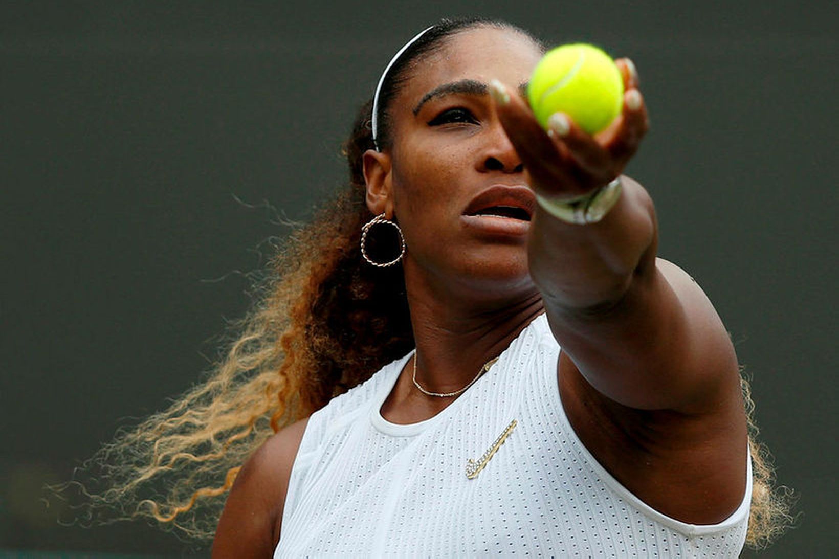 Serena Williams hefur sjö sinnum fagnað sigri á Wimbledon-mótinu í …